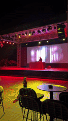 Evening DJ event with dining captured in Kemer, Turkey