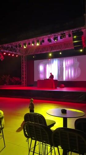 Evening DJ event with dining captured in Kemer, Turkey