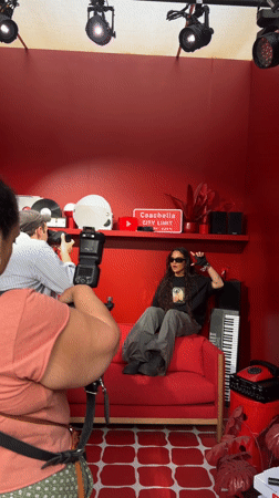 Photo shoot and music festival simultaneously documented in Indio