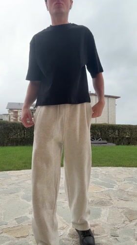 Young man spotted on Bansko patio during morning hours