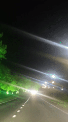 Nighttime drive recorded on Alakhadzi road in Abkhazia
