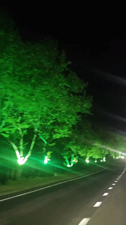 Nighttime drive recorded on Alakhadzi road in Abkhazia