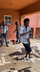 Young man performs energetic dance in Kuru Dungus, Nigeria