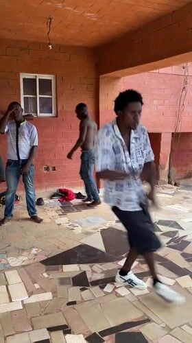 Young man performs energetic dance in Kuru Dungus, Nigeria
