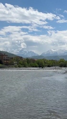 Tourist documentation of landmarks and scenery in Vladikavkaz, Russia