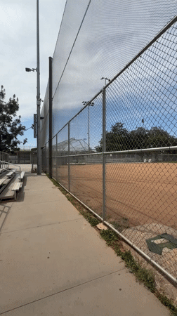 Man Films Message Near Los Angeles Baseball Field