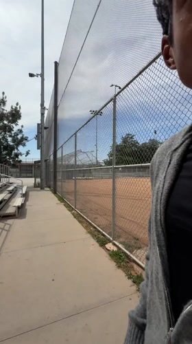 Man Films Message Near Los Angeles Baseball Field