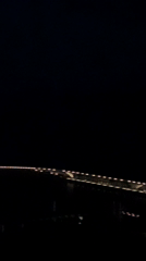 Night illumination captured at Montenegro coastal town lighthouse