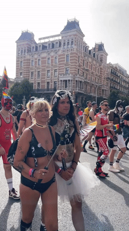 Barcelona Pride parade draws festive crowds through city streets