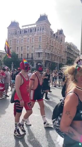 Barcelona Pride parade draws festive crowds through city streets