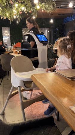Robot waiter serves customers at Bulgarian restaurant