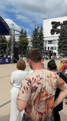 Street performances and outdoor activities draw crowds in Izhevsk