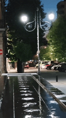 Sunset stroll through a European city, nature and streets