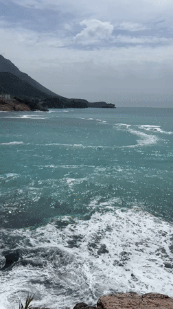 Scenic coastline view captured in Kamenovo, Montenegro