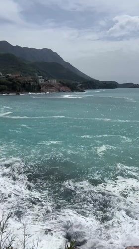 Scenic coastline view captured in Kamenovo, Montenegro