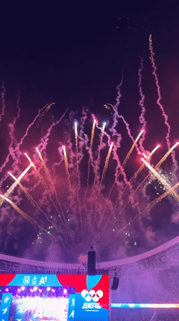 Fireworks and a stadium concert light up Minsk night