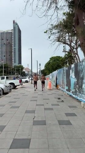Morning recreational activities observed across Pattaya City, Thailand