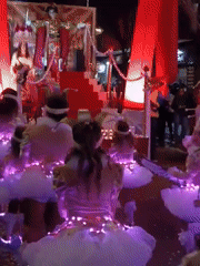 Illuminated carnival parade fills streets of Ripollet, Spain