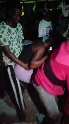 Young adults party and dance at nighttime social gathering