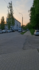 Quiet residential street scene documented in Chaikovsky, Russia