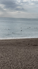 Evening beach life documented along A Coruña waterfront