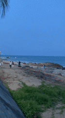 Tourist documents twilight scenes around Mũi Né beach resort