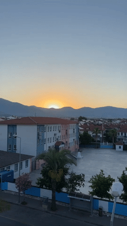 Sunrise, sunset, and city views from Fethiye, Turkey