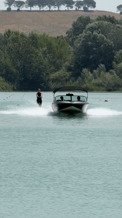 Cable wakeboard park session on a Rome-area lake