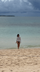 Early morning beach activities documented in Dapa, Philippines