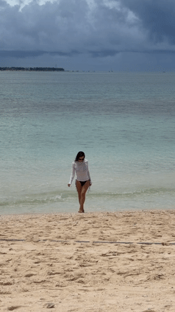 Early morning beach activities documented in Dapa, Philippines