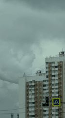 Woman in car observed during overcast morning in Moscow