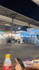 Diner enjoys meal at Bangkok night market