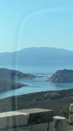 Bridge landscape captured on clear day in Jadranovo