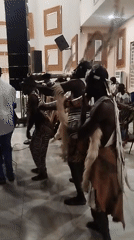 Traditional dance and music performance in Barakin Lerawi, Nigeria