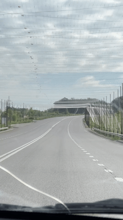 Early morning drive captured on Kharkiv road