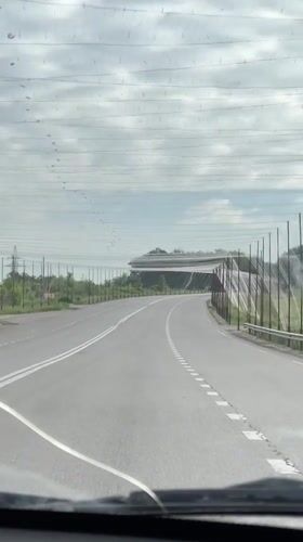 Early morning drive captured on Kharkiv road