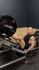 Leg press exercise underway at a Pleven gym