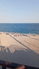 Busy summer afternoon at Konyaaltı Beach, Antalya