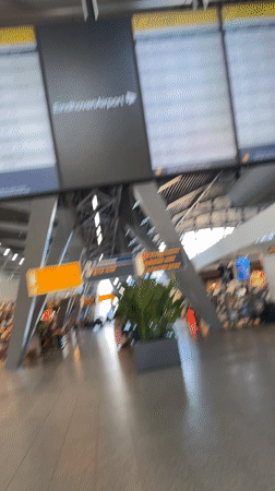 Airport interior captured on video in Eindhoven