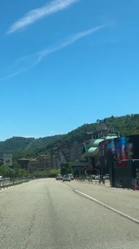 Morning drive through Estosadok reveals ornate resort architecture