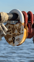 Love locks spotted on Millennium Bridge in Kazan, Russia