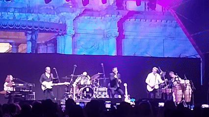 Live outdoor concert lights up Montecatini Terme night