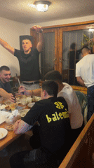 Young men celebrate birthday gathering in Zlatograd, Bulgaria