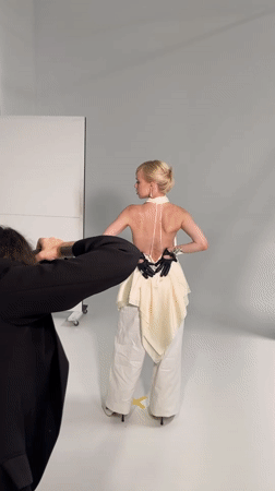 Behind-the-scenes of a fashion shoot in a Kyiv studio
