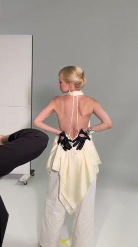 Behind-the-scenes of a fashion shoot in a Kyiv studio