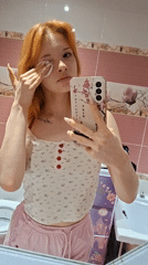 Woman takes bathroom selfies in Chaikovsky, Russia