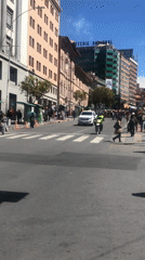 Mining workers march through La Paz streets in labor demonstration