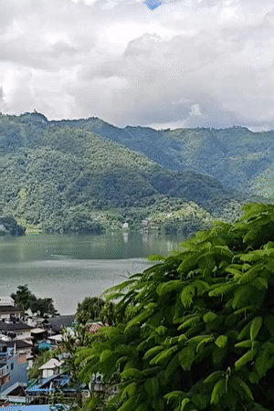 Slow morning at a Pokhara guesthouse overlooking Phewa Lake