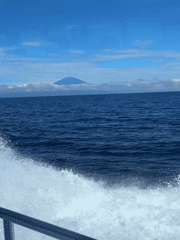 Boat wake filmed on Indonesian waters