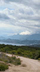 Car journey documented through Montenegro mountain countryside